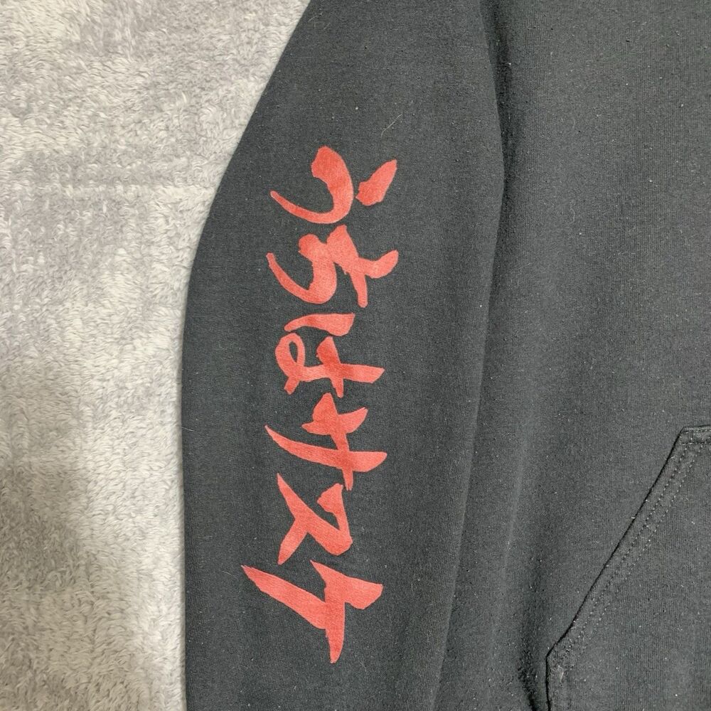 Naruto Shippuden Hoodie Sweatshirt Mens Small Black Anime Graphic Sasuke Uchiha - Picture 3 of 12